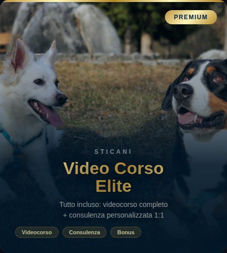 Videocorso educazione cinofila online compresa di consulenza educazione cinofila online